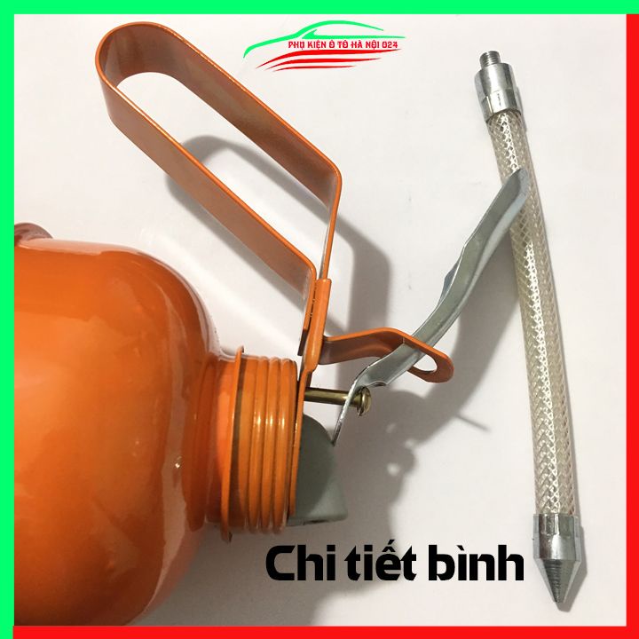 Bình vịt dầu châm nhớt GS màu cam chai 450ml vòi mềm bơm nhanh tiết kiệm