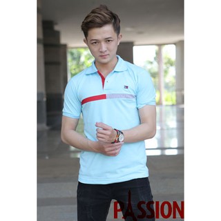Áo thun cổ bẻ Tom Phối Sọc nam