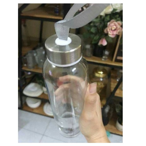 BÌNH ĐỰNG NƯỚC THỦY TINH CÓ DÂY XÁCH MẪU 300ML