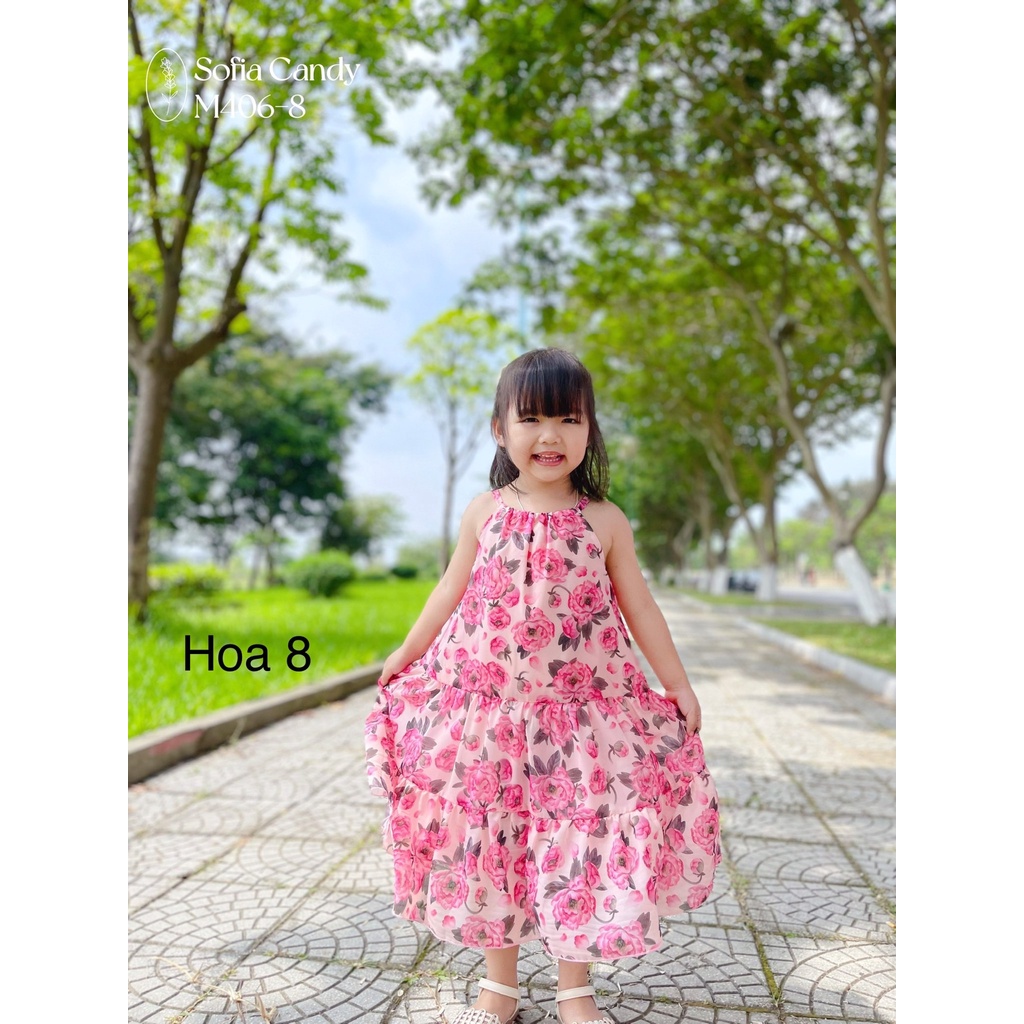 Váy hai dây voan Sofia Candy nhiều màu hoa - bảng màu 2