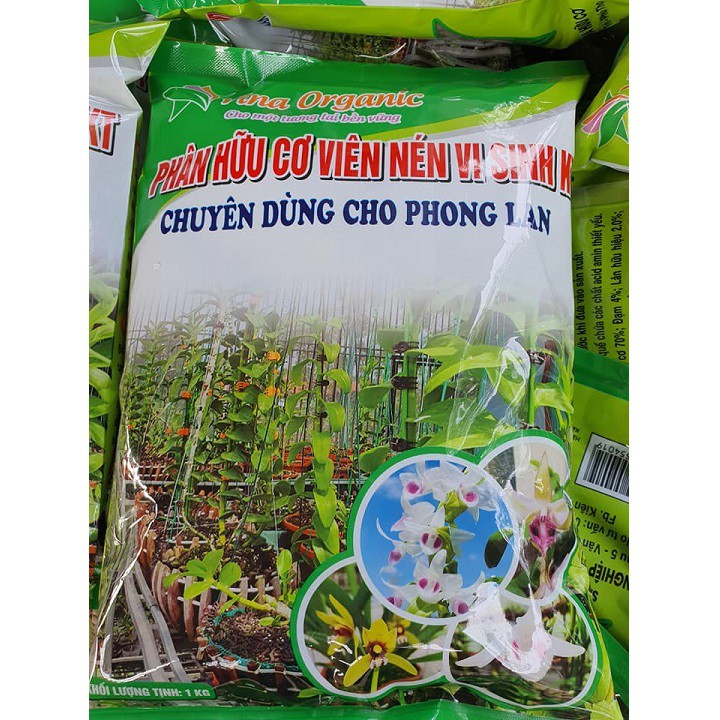 Phân hữu cơ viên nén vi sinh KT chuyên dùng cho phong lan gói 1kg