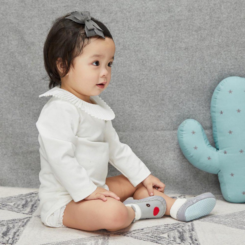 Vớ chống trượt họa tiết hoạt hình giữ ấm thời trang mùa thu Hàn Quốc cho bé sơ sinh