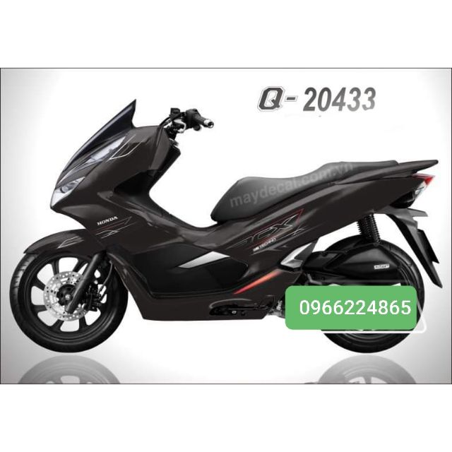 Tem pcx tem trùm bản ba lớp mầu đỏ đen dán cho xe pcx