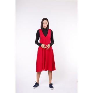 Đầm yếm nhung thu đông xuất Nhật