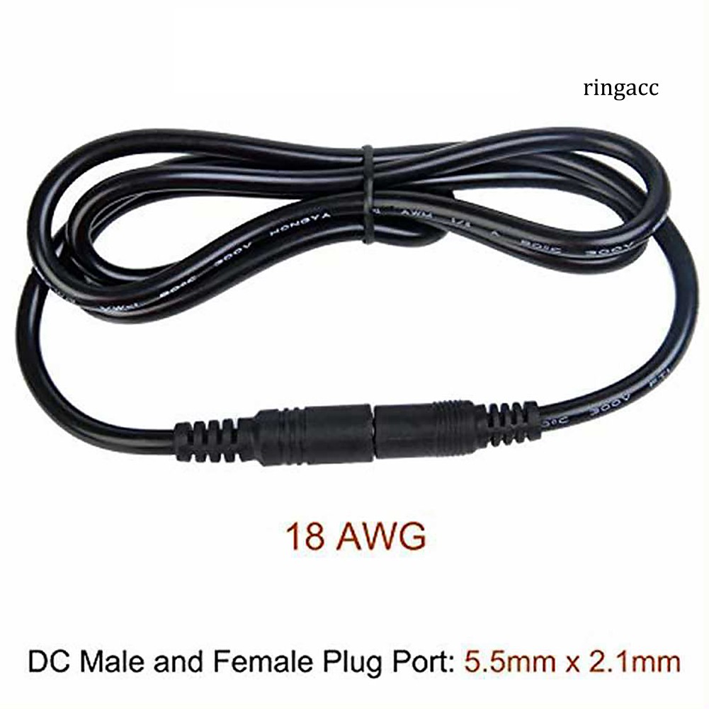 Dây cáp nối dài giắc cắm 5.5mm đầu cắm sang cổng cắm 12v Dc cho Cctv