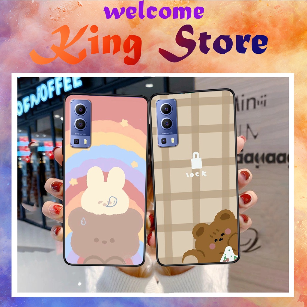 Ốp lưng Vivo Y72 5G - Y51 2020 - Y53s - Ốp lưng vivo in hình gấu bear ngộ nghĩnh