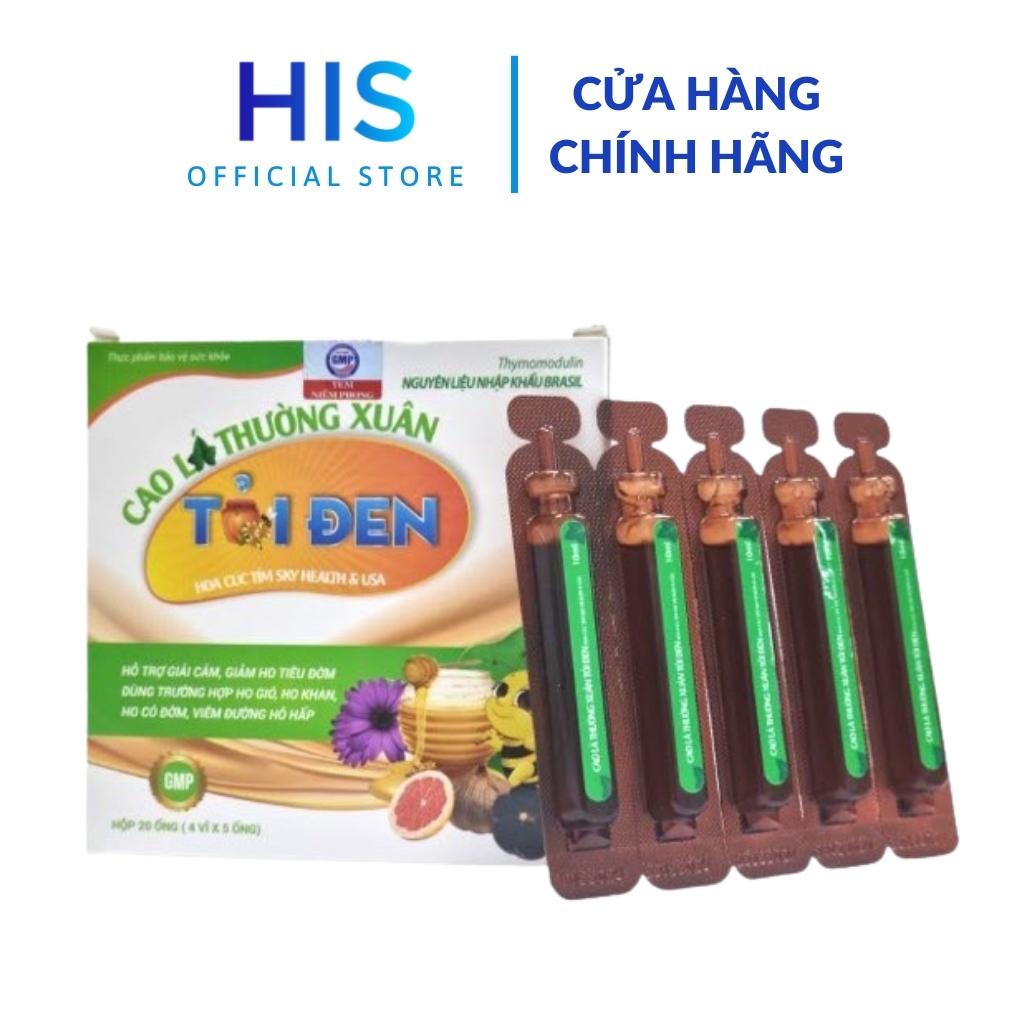 Cao Lá Thường Xuân Tỏi Đen Chanh Đào Mật Ong Hỗ Trợ Giảm Ho, Long Đờm, Khò Khè Hiệu Quả (Hộp 20 Ống)