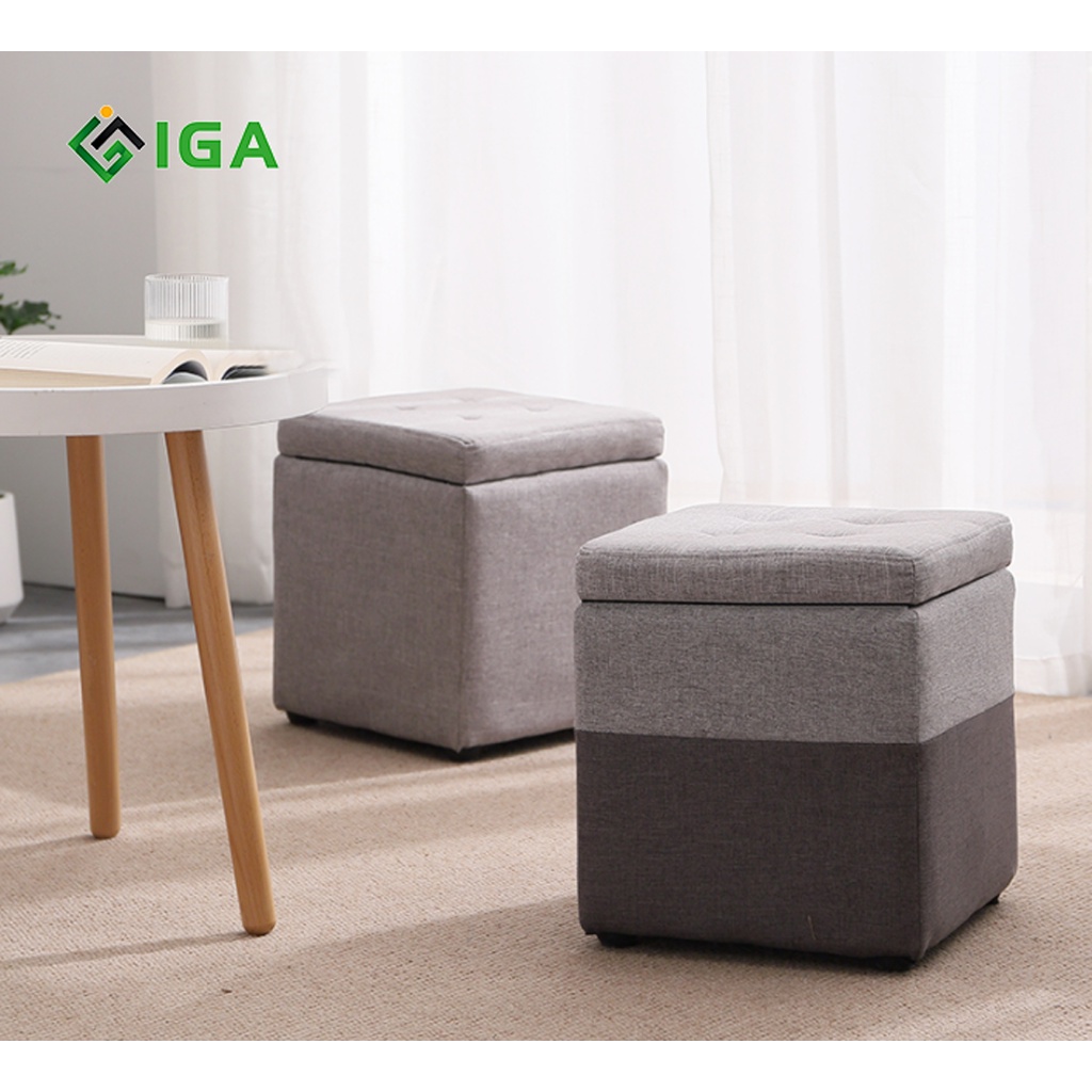 Ghế Đôn sofa gỗ CẤT ĐỒ để đồ cho phòng khách phòng ngủ - GC11