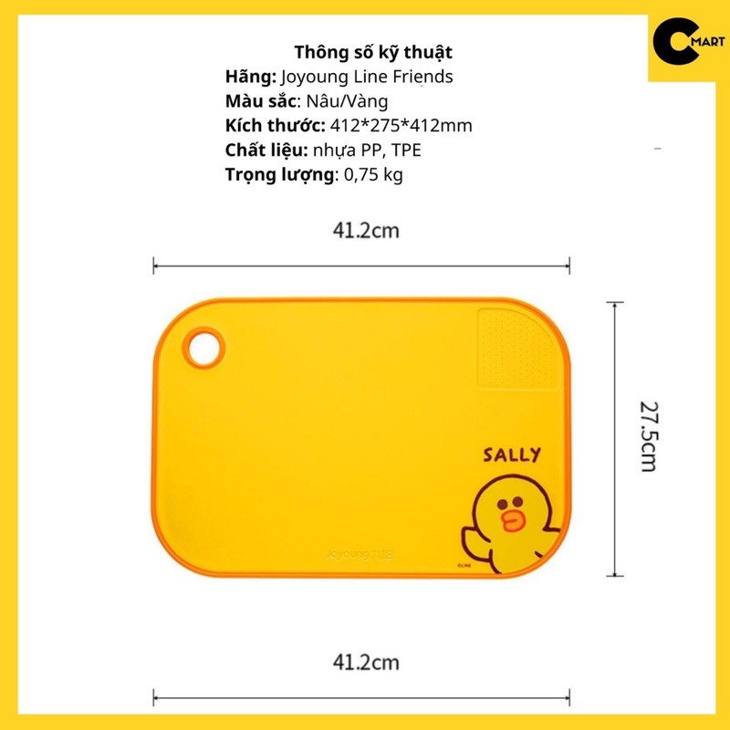 Thớt Nhựa Kháng Khuẩn Joyoung Line Friends