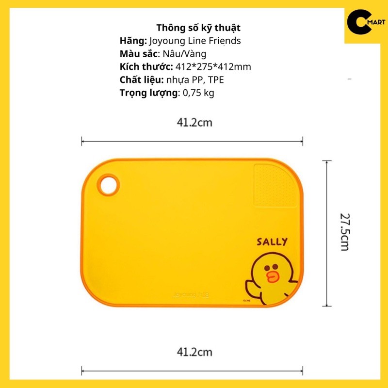 Thớt Nhựa Kháng Khuẩn Joyoung Line Friends [CMART GIA DỤNG TIỆN ÍCH]