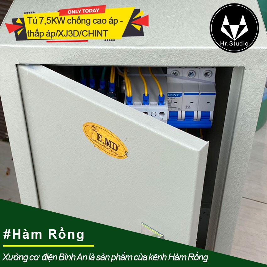 Tủ bật tắt động cơ 7.5KW bảo vệ ngắn mạch, đảo pha và thấp áp, cao áp giá rẻ XJ3D CHINT