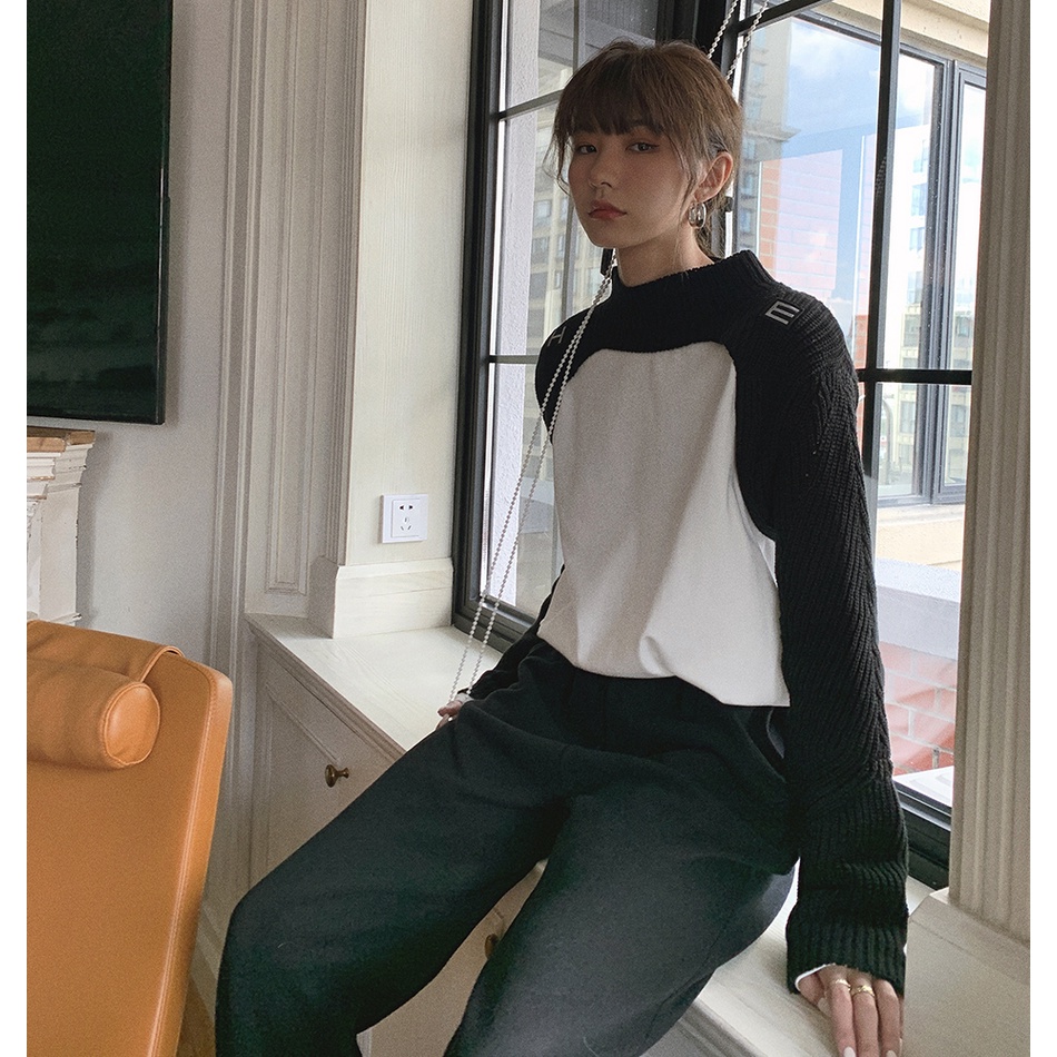 Fashion Women's Round Neck Knitted Long Sleeve Daily Smock