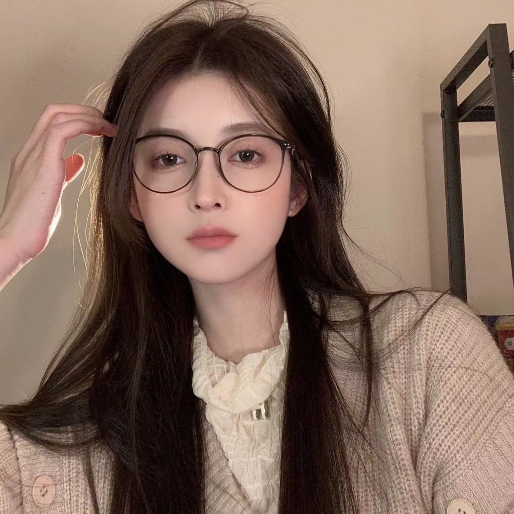 (AIMURUSI) COD Mắt Kính Chống Ánh Sáng Xanh Gọng Oval Thời Trang Hàn Quốc Cổ Điển Cho Nam Nữ