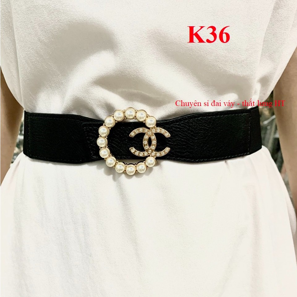 Đai váy Belt X NGỌC TRÒN 4cm K36