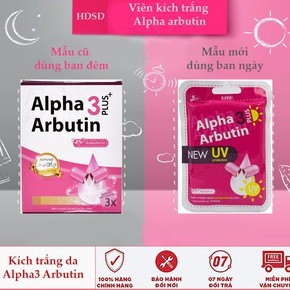 Túi bột kích trắng Alpha Arbutin 3Plus ban ngày +đêm