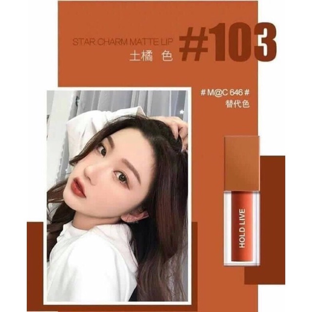 Son kem nắp đính đá Hold Live Star-Charm Velvet Matte Lip | Thế Giới Skin Care