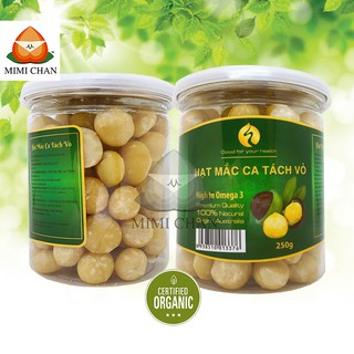 Nhân Quả Macca Úc Đã Tách Vỏ Hũ 250gr Cao Cấp, Mắc Ca Tốt Cho Tim Mạch, Giảm Cân