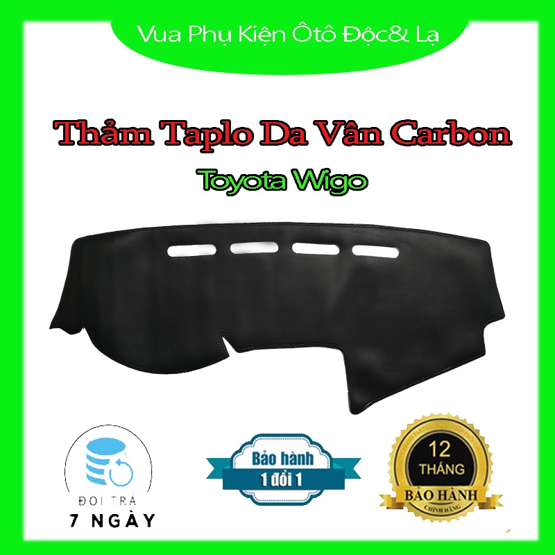 Thảm Taplo Wigo Chất Liệu Da Vân Carbon hoặc Nhung 3 Lớp Chống Trượt