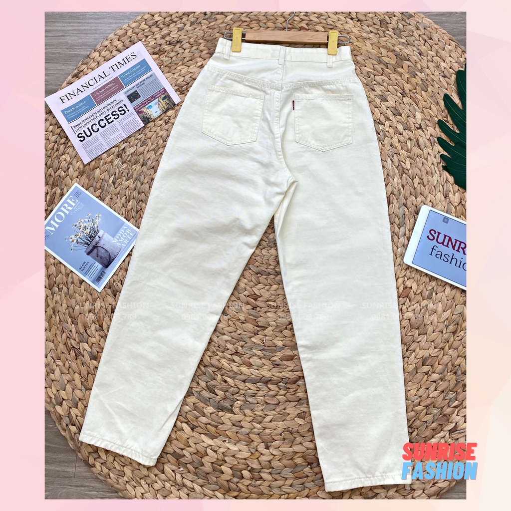 Quần jean baggy nữ lưng cao tôn dáng, quần bò baggy nữ cạp cao Sunrise Fashion S512 | BigBuy360 - bigbuy360.vn