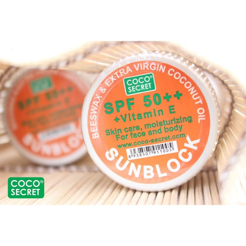 Kem chống nắng Sun block coco secret 20gr - chiết xuất từ dầu dừa sáp song vitamin