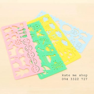 Bộ thước cho bé tập vẽ hình (1 bộ 4 cây)