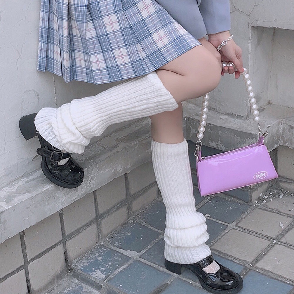 Vớ Len Giữ Ấm Chân Mùa Thu Đông Phong Cách Lolita Nhật Bản Cho Nữ 1 Ốp