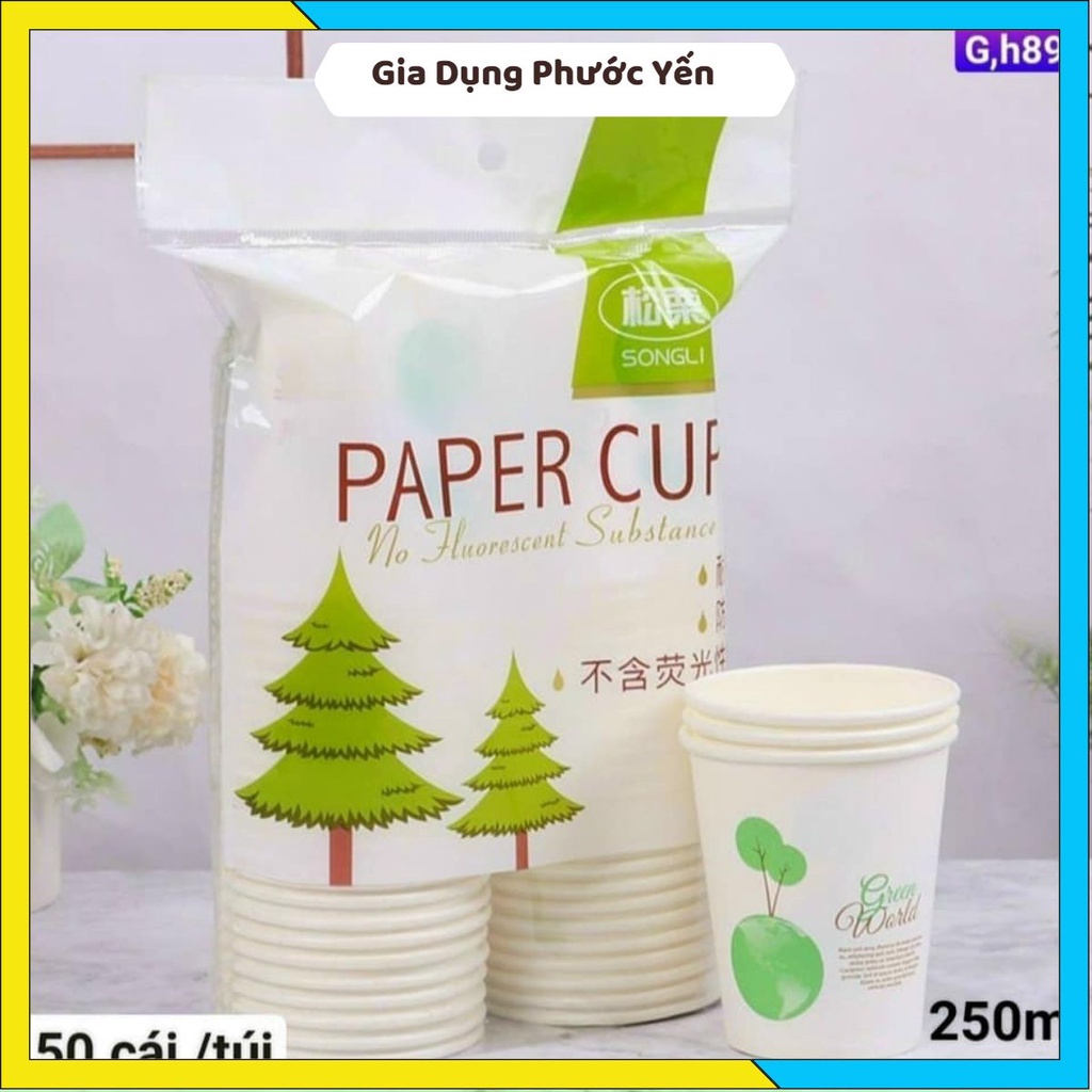 Cốc Giấy Dùng 1 Lần 50c/ túi Dung Tích 105ml