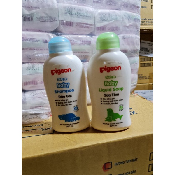 Dầu gội & sữa tắm Pigeon 200ml