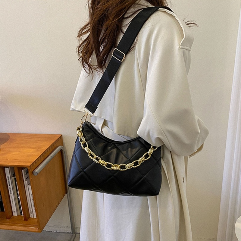 Túi Đeo Vai Cỡ Lớn Họa Tiết Kẻ Sọc Thời Trang Có Thể Tái Sử Dụng Cho Nữ