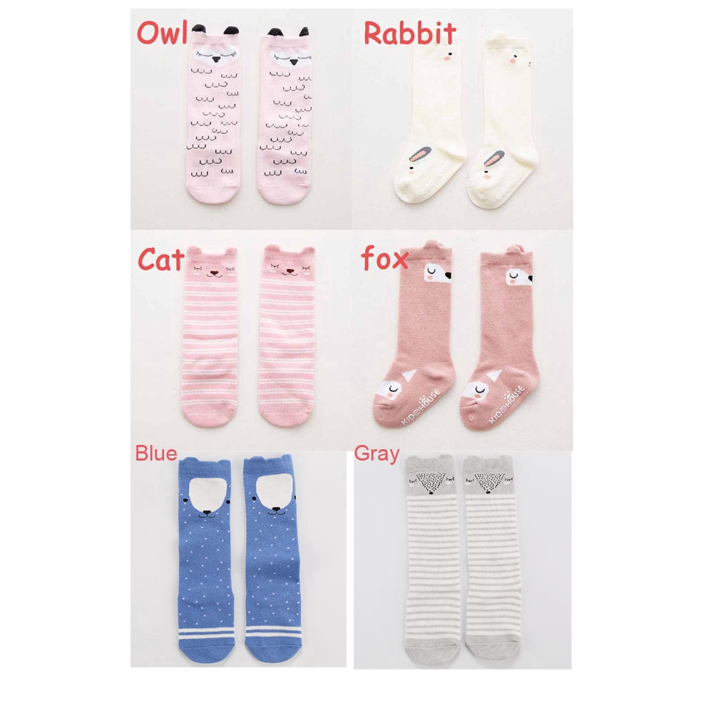 Vớ Cotton Mềm Chống Trượt Thoải Mái In Hình Thú Dễ Thương Cho Bé 1-6 Tháng Tuổi