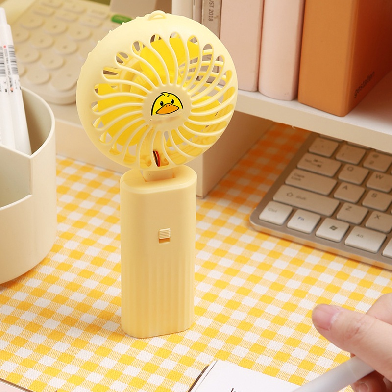 Quạt mini Fnelse để bàn hình chú vịt vàng dễ thương