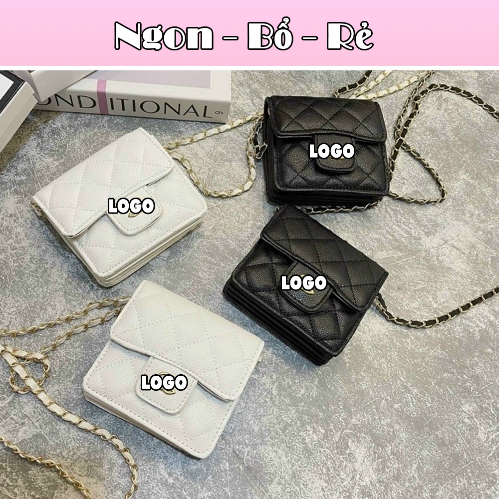 Túi Đeo Chéo Mini  Chanxel Nhiều Ngăn Cực Đẹp 2 Màu Đen Trắng - M8008