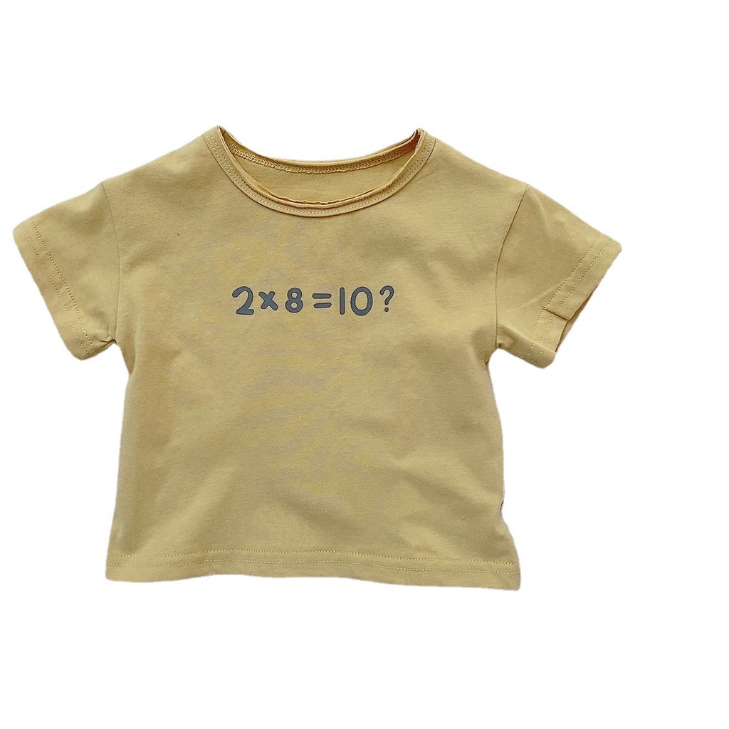 Áo Thun cotton Chui Đầu In Kỹ Thuật Số Thời Trang Mùa Hè Cho Bé Trai Và Gái