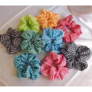 Hoahoa- Cột tóc vải scrunchies caro