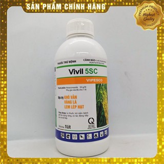Thuoc trừ bệnh Vivil 5SC (1000l) đặc tri khô vằn, vàng lá, lem lép hạt