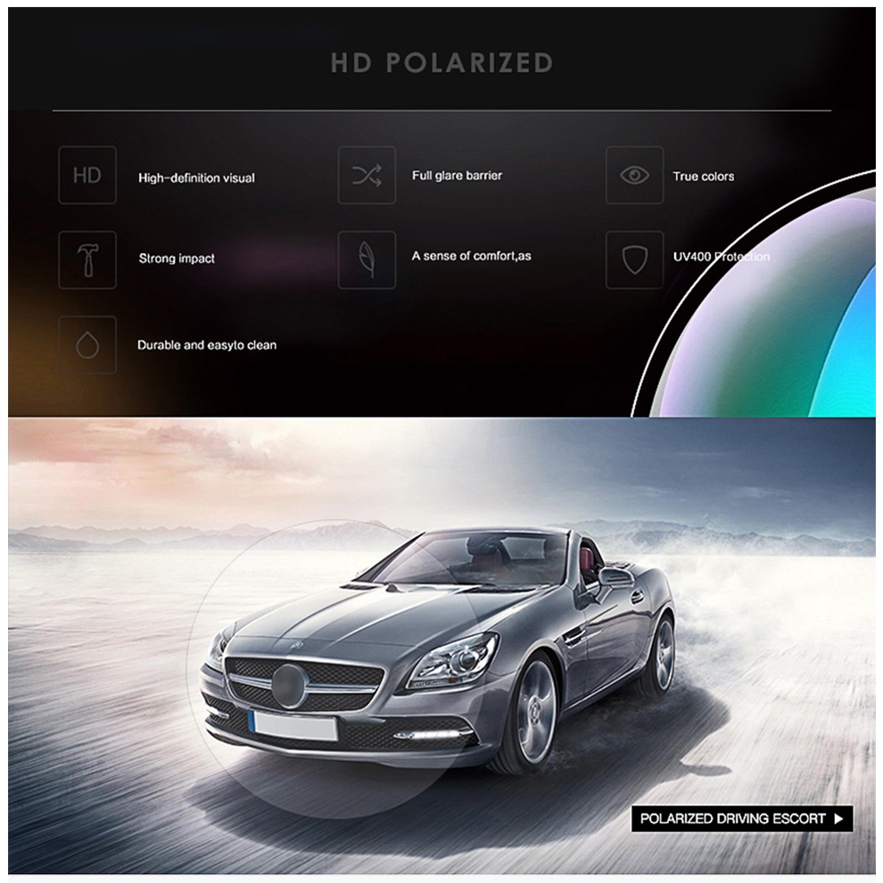 JN IMPRESSION Kính râm phân cực dành cho nữ Người lái xe ô tô Kính nhìn ban đêm Chống lóa Kính râm lái xe đạp phân cực