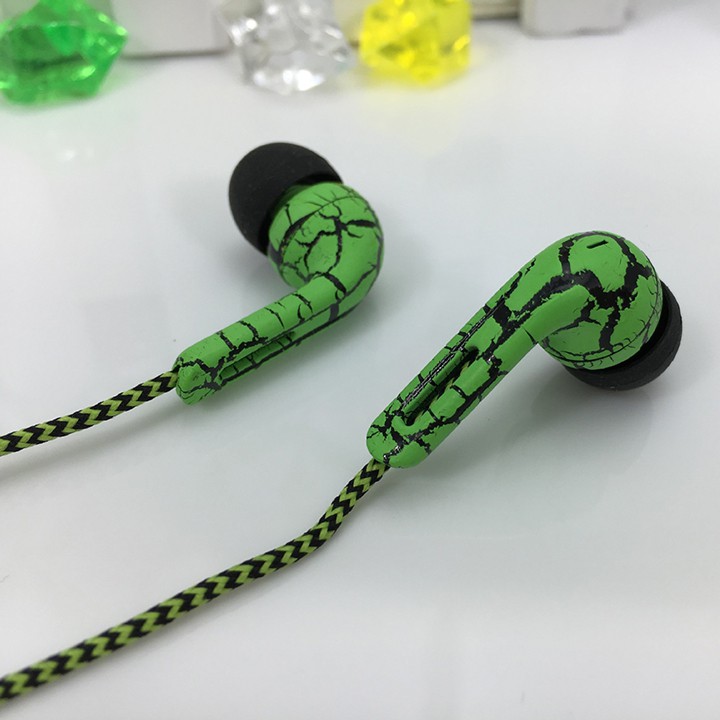 Tai nghe điện thoại dây dù chống rối QUAL có mic in ear chống ồn họa tiết vân đá chân cắm 3.5mm youngcityshop 30.000