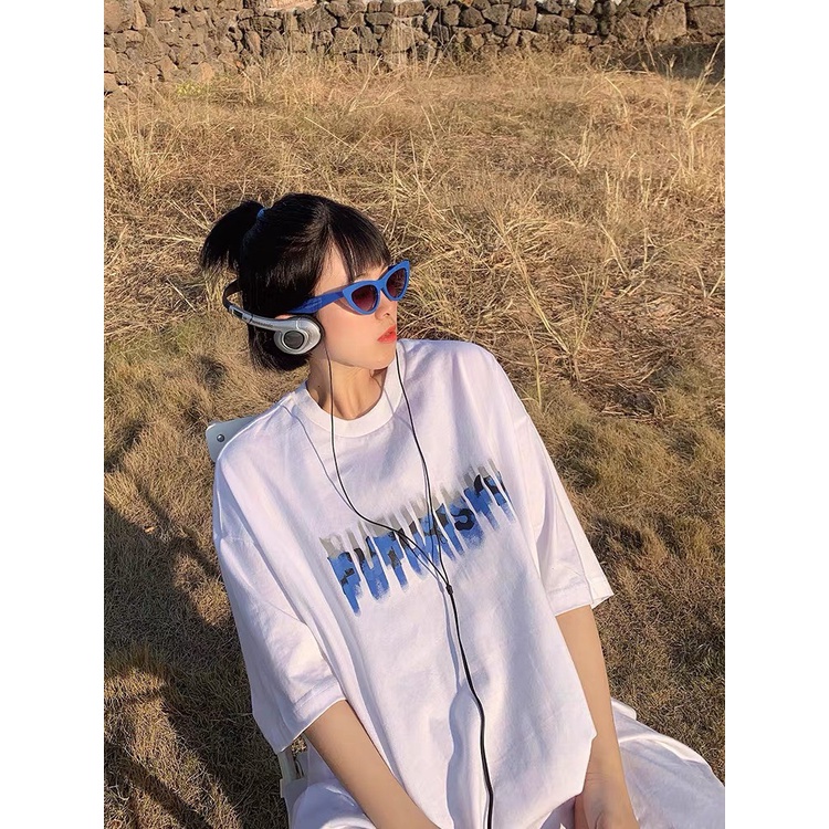 Áo Thun In Chữ PUT Hàn Quốc Áo Thun Tay Lỡ Form Rộng Unisex 38-65kg Nam Nữ Phong Cách Ullzang