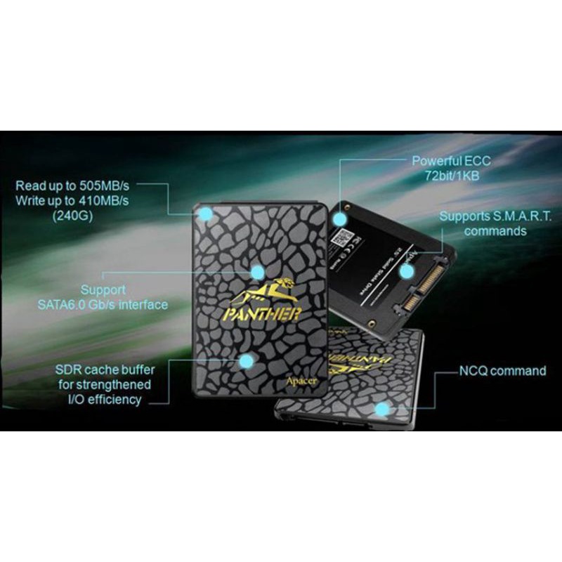 Ổ Cứng Ssd APACER PANTHER AS340 120GB SATA III 3 Năm | BigBuy360 - bigbuy360.vn