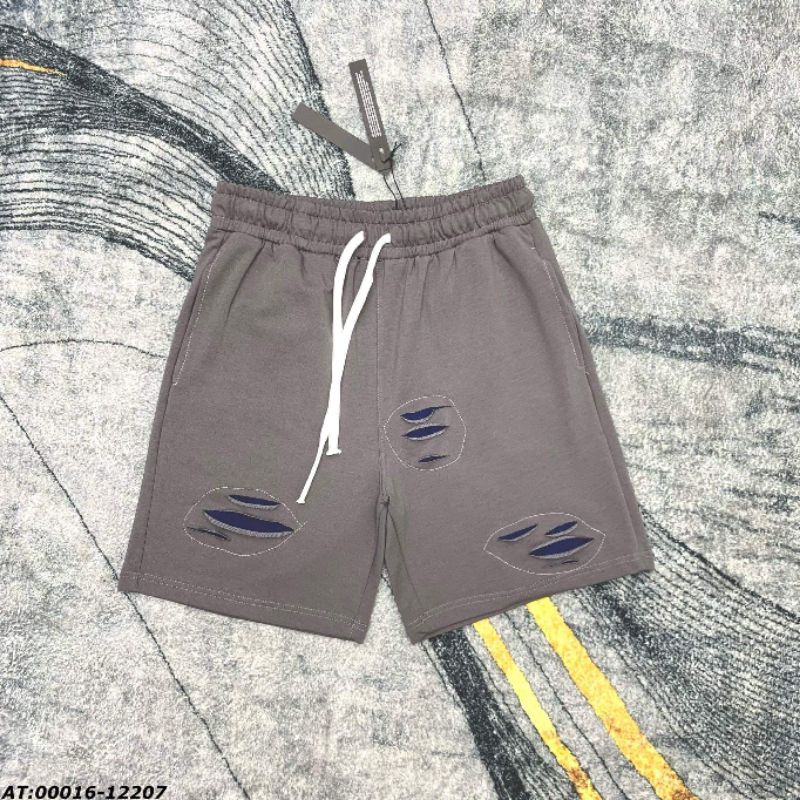 Quần short nỉ nam rách, quần đùi hè nam 017