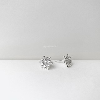 Khuyên tai bạc Grace - Bông Tuyết Eira (Đôi)
