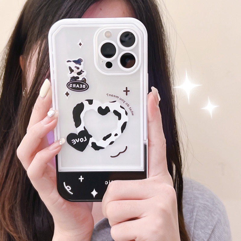 Ốp lưng iphoneỐp Điện Thoại  Kèm Giá Đỡ Tàng Hình Họa Tiết Hoạt Hình Dễ Thương Cho iphone 14 / 13Pro 12 / xs / 6 / 7 / 8PLUSDinuo case