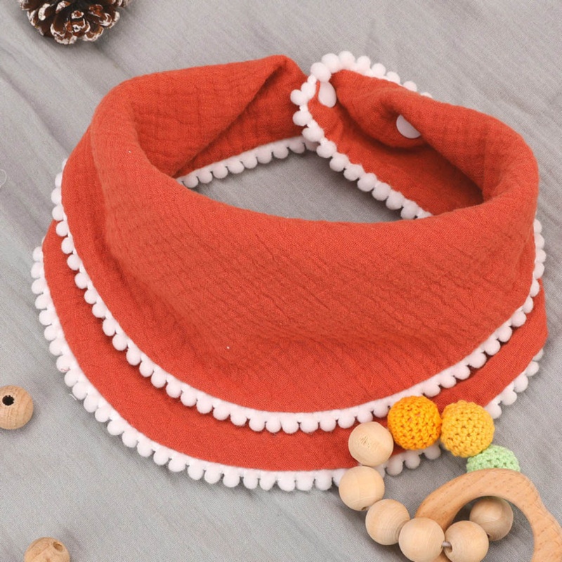 Khăn Choàng Cổ Bandana Vải Gạc Muslin Cài Nút Chụp Ảnh Cho Bé Sơ Sinh