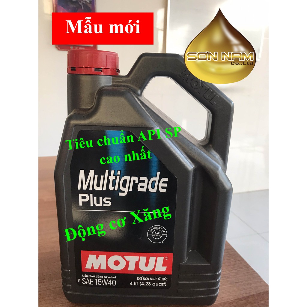 Dầu nhớt motul 10w40 SP ô tô Multigrade Plus 15W40 API SP 4L Máy Xăng