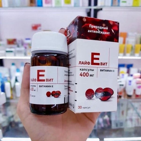 Vitamin E đỏ Nga, viên uống đẹp da, hàm lượng 270mg và 400mg