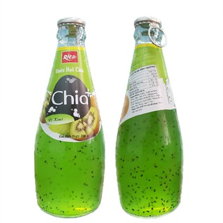Thùng Nước Ép Trái Cây Hạt Chia Hương Kiwi (290ml*24 chai)