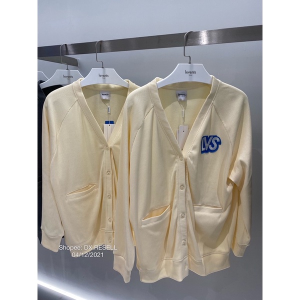 Áo Khoác LEVENTS RIB KNIT CARDIGAN Dáng Rộng Cổ Chữ V