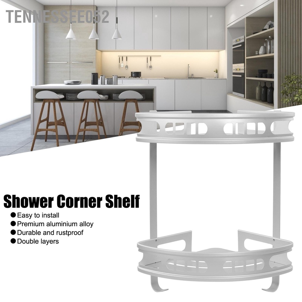 Bộ 2 Giá Đỡ Gắn Góc Tường Hình Tam Giác Bằng Hợp Kim Nhôm Siêu Bền Tiện Dụng Cho Phòng Tắm