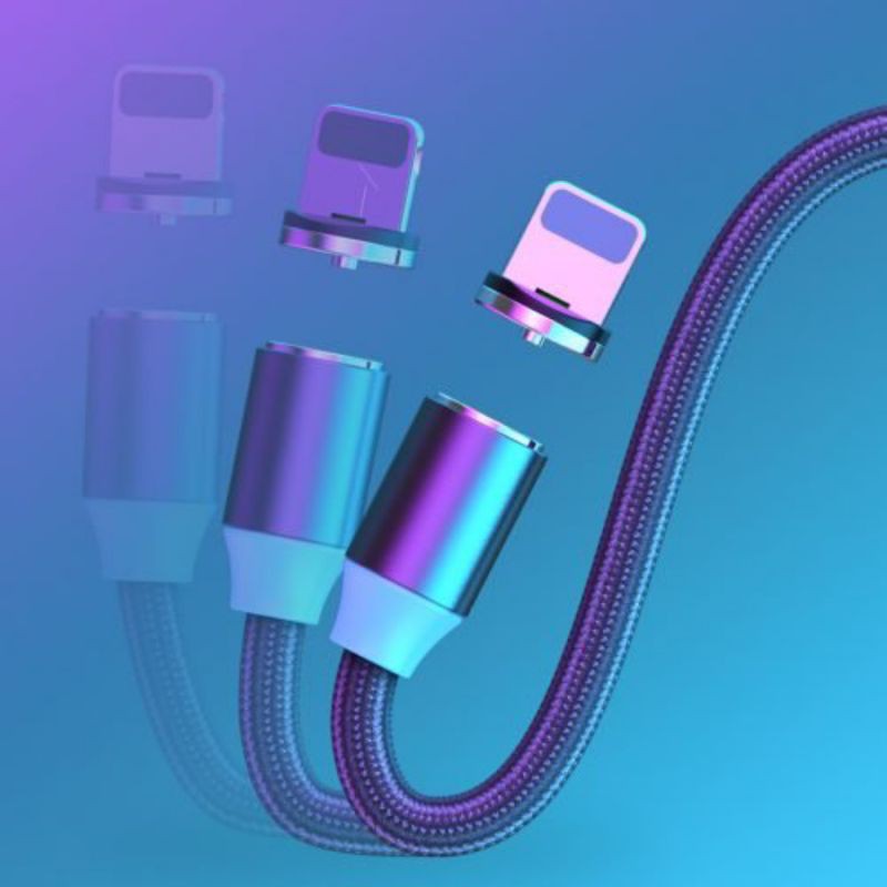 Cáp nam châm 3 đầu Micro Lightning Type C Kaku mã KSC-320 BH 6 THÁNG