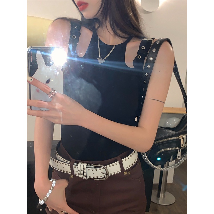 Áo Hai Dây Màu Sắc Đơn Giản Quyến Rũ Cho Nữ